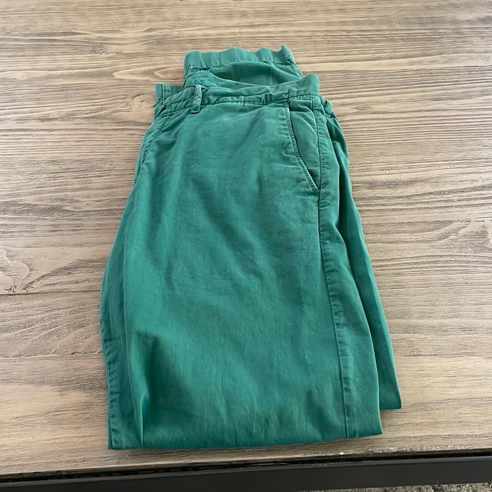 Men’s green slim j crew pants 30/30 style 484